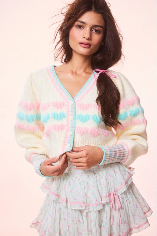 Buena Re-Edition Heart Knit Cardigan Online