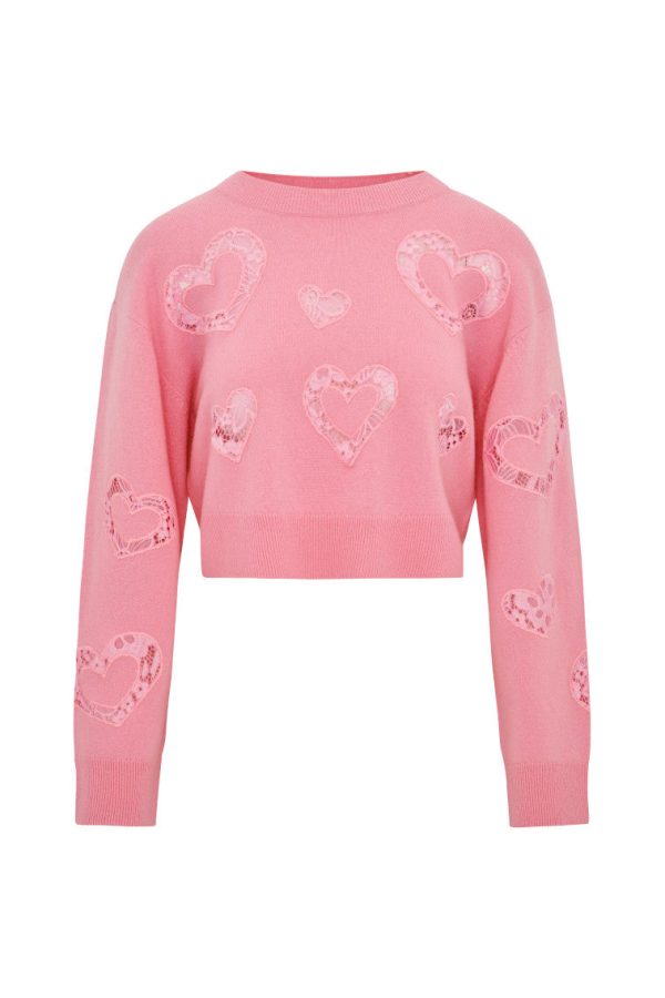 Parson Lace Heart Pullover Online Hot Sale - Image 5