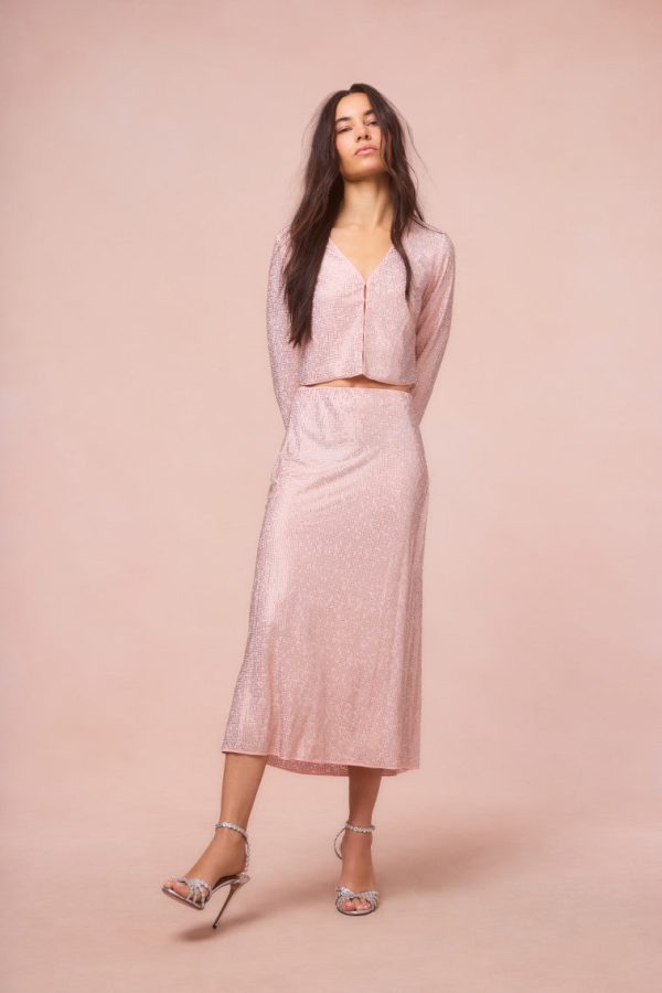 Samaria Crystal Midi Skirt Sale