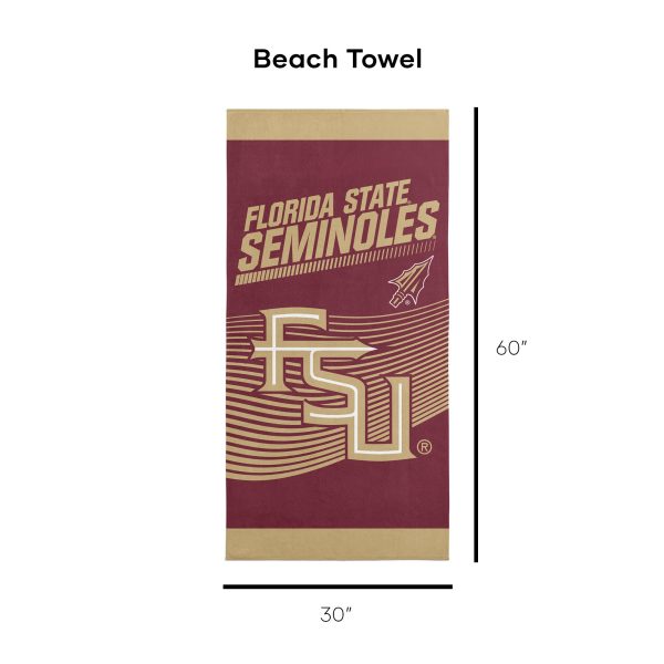 NCAA Florida State Seminoles 30  x 60  Beach Towel For Sale - Image 2