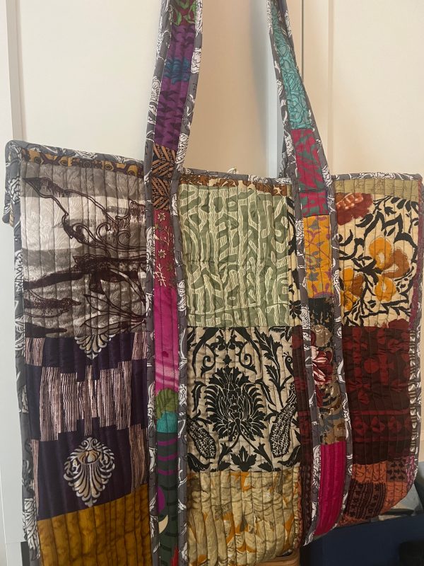 Quilted Cotton Tote For Cheap - Image 4