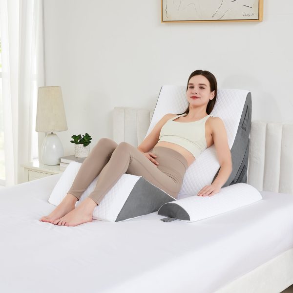 4-Piece Support Wedge Pillow Set with High Density Foam Sale - Image 2
