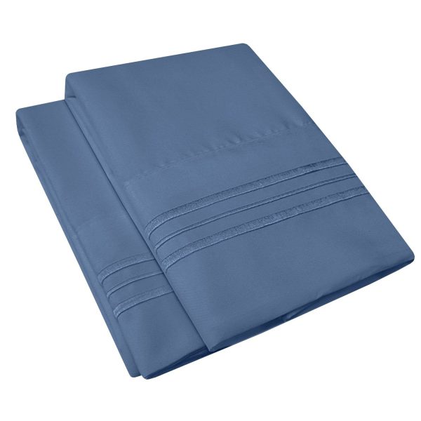 Ultra-Soft 1500 Series Microfiber Embroidered Pillowcase-2 Pack Cheap - Image 3