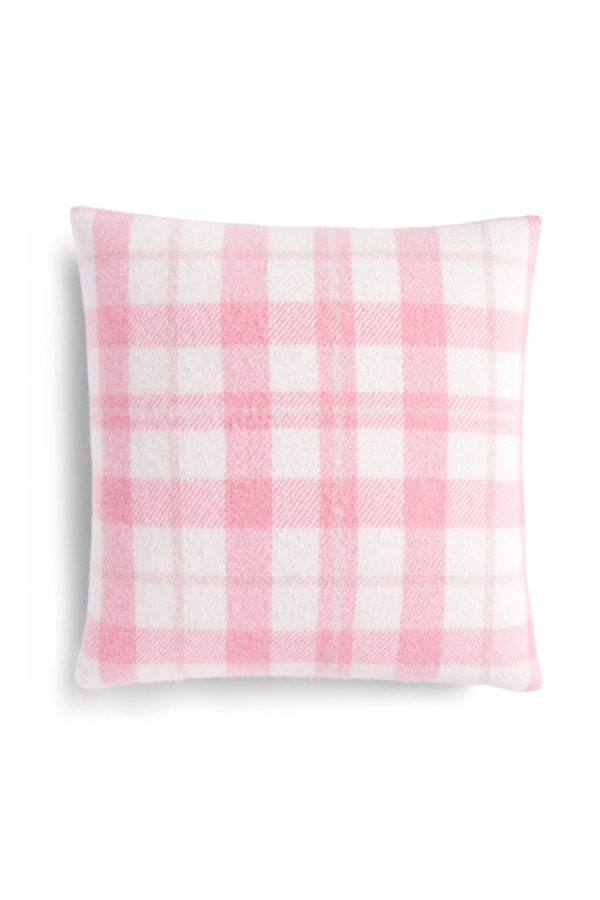Melodina Plaid Pillow - PINK PLAID Online Hot Sale