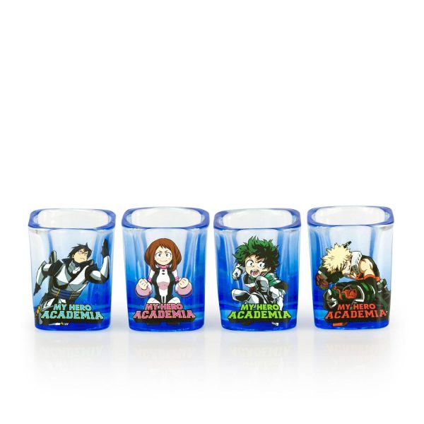 My Hero Academia 2oz Square Shot Glass 4 Pack For Sale