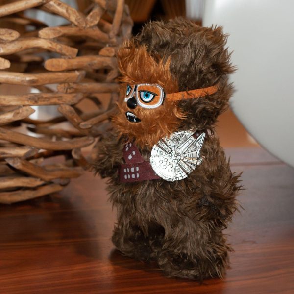 Star Wars Chewbacca Interactive Walk N  Roar | Moves & Makes Noise | 12  Plush w  Millennium Falcon Pin For Discount - Image 5