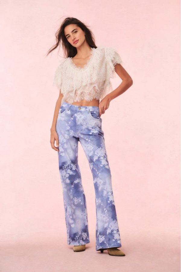 Dessa Floral Wide Leg Jeans Online now