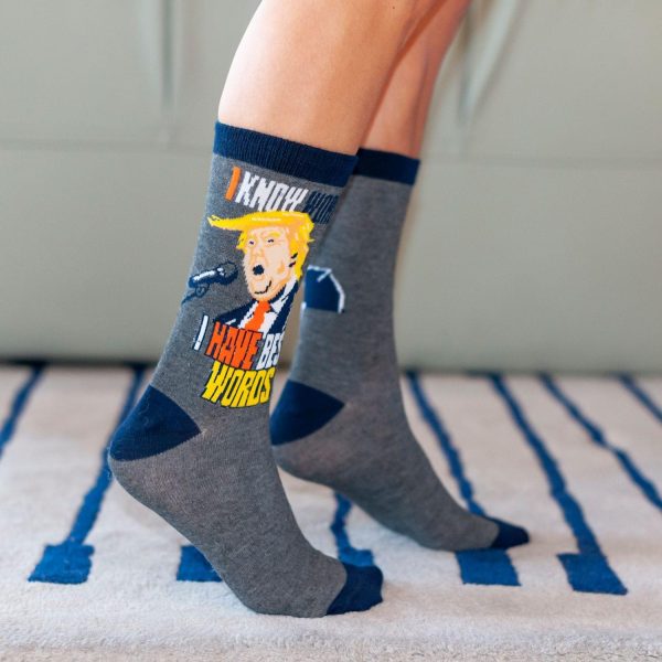 Donald Trump Socks | I Have Best Words And I Know Words Crew Sock Exclusive Supply - Image 5