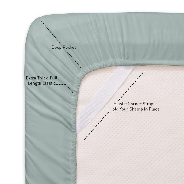 1500 Supreme Collection Sheet Sets Slate - Luxury Hotel Bed Sheets and Pillowcase Set For Mattress - Extra Soft, Elastic Corner Straps, Deep Pocket Sheets, Slate Cheap - Image 4