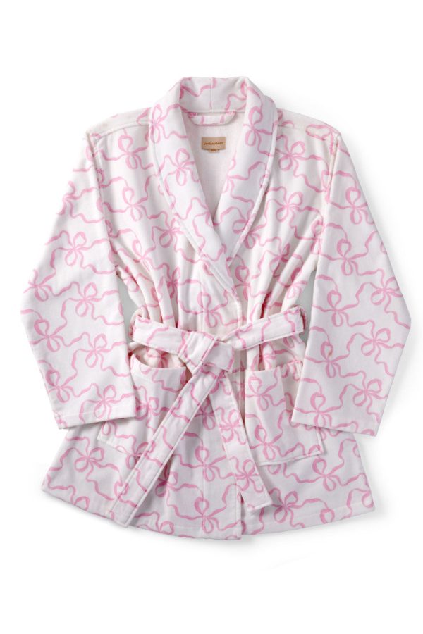 Indie Cotton Bath Robe-PINK BONNET on Sale