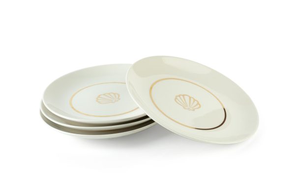 Disney The Little Mermaid Scallop Porcelain 7  Salad   Dessert Plate | Set of 4 Online Sale - Image 3