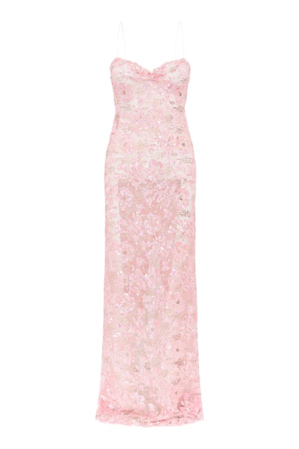 Ciona Sequin Chantilly Lace Gown Online Hot Sale - Image 5