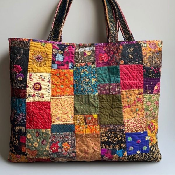 Quilted Cotton Tote For Cheap