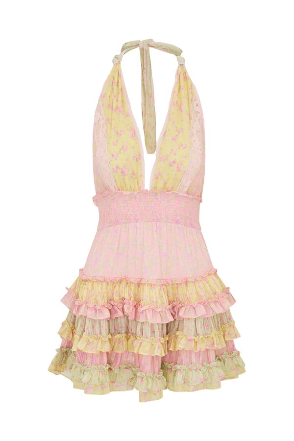 Quintelle Cotton Mixed Print Mini Dress Online now - Image 5
