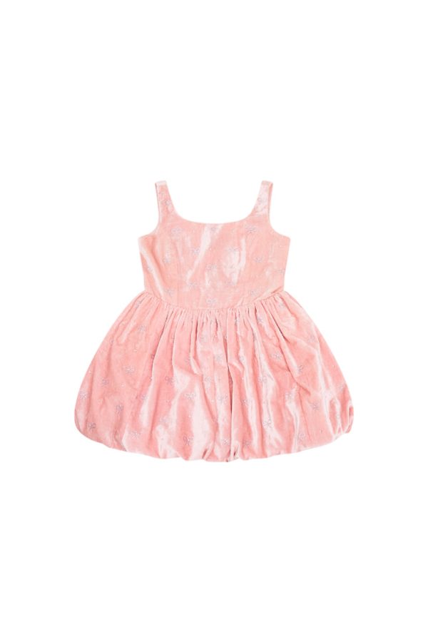 Girls Eilie Velvet Mini Dress For Discount - Image 3