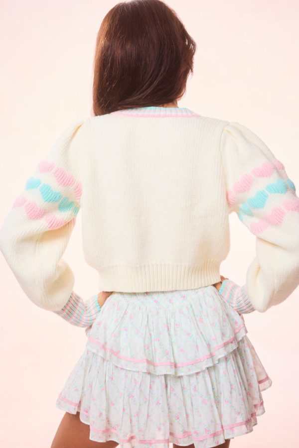 Buena Re-Edition Heart Knit Cardigan Online - Image 5