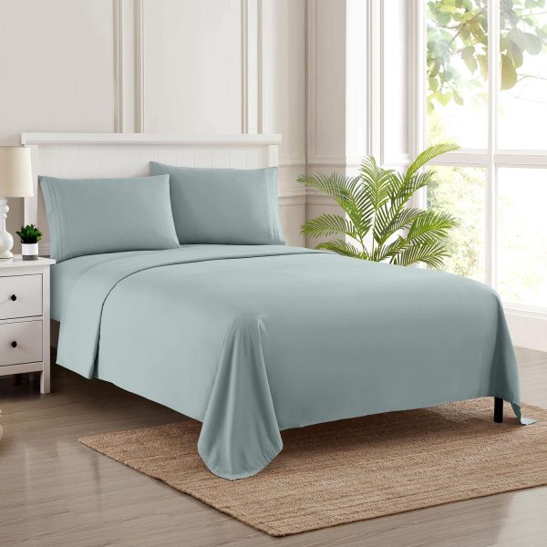 1500 Supreme Collection Sheet Sets Slate - Luxury Hotel Bed Sheets and Pillowcase Set For Mattress - Extra Soft, Elastic Corner Straps, Deep Pocket Sheets, Slate Cheap - Image 2