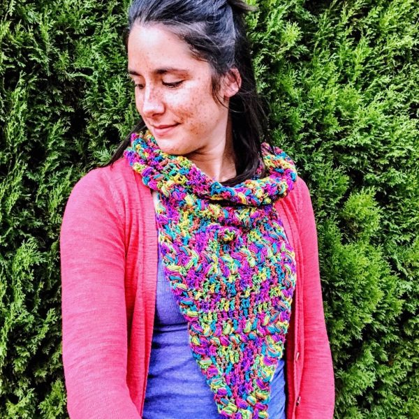 Rainbow Meadows Cowl Crochet Pattern For Sale