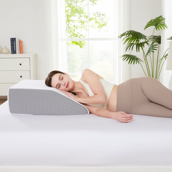 Leg Elevated Support Wedge Pillow with High Density Foam For Discount - Image 4