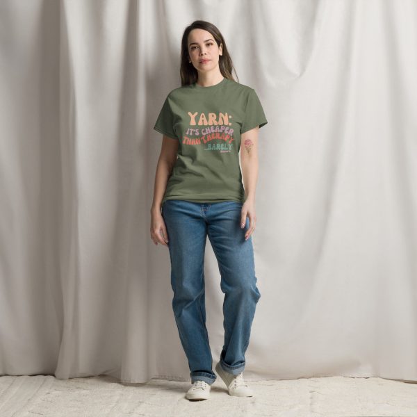Yarn: It’s Cheaper Than Therapy… Barely T-Shirt Fashion - Image 4