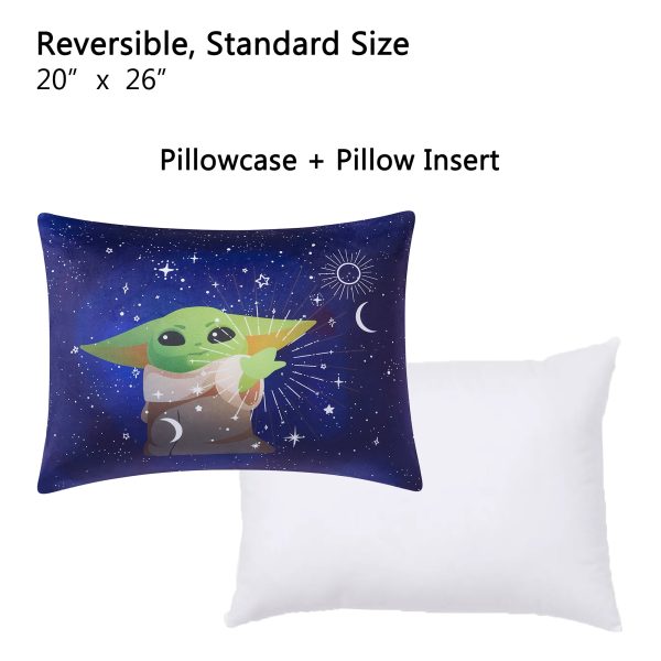 Baby Yoda Kids Reversible Pillow with Removable Shell Discount - Image 2