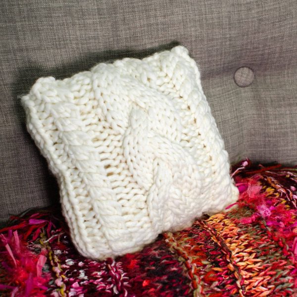 Triple Cable Pillow Knit Kit Online - Image 2
