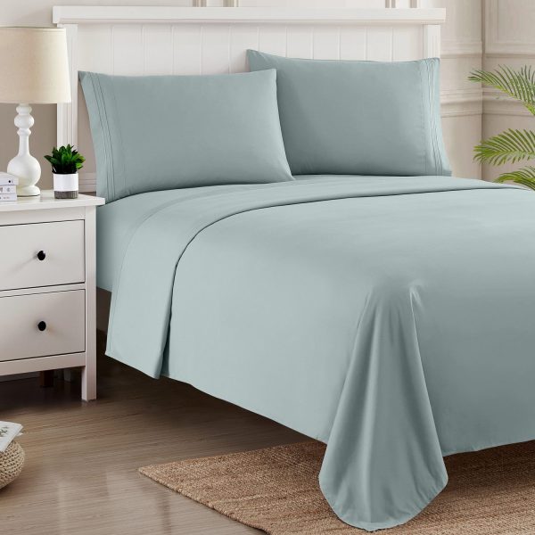 1500 Supreme Collection Sheet Sets Slate - Luxury Hotel Bed Sheets and Pillowcase Set For Mattress - Extra Soft, Elastic Corner Straps, Deep Pocket Sheets, Slate Cheap - Image 3