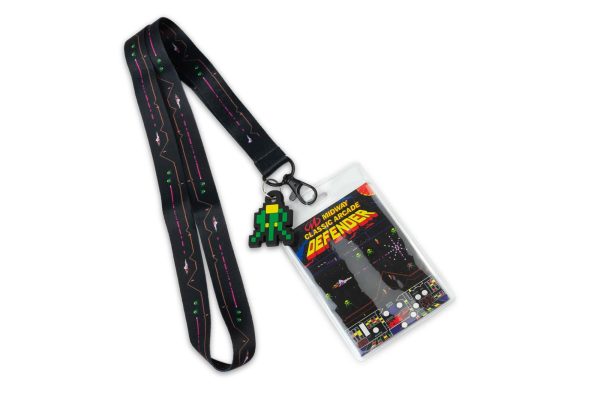 Midway Arcade Games Lanyard w  ID Holder & Charm - Defender on Sale - Image 3