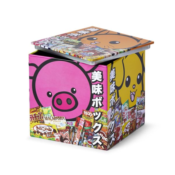 Dagashi Anime Otaku Japanese Snacks 4 x 4 Inch Tin Storage Box Sale