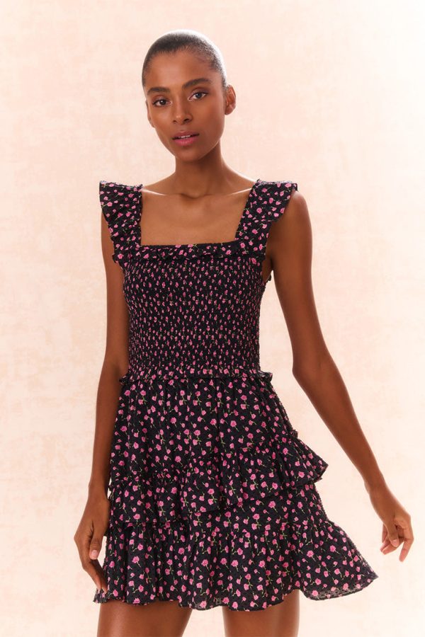 Aline Cotton Floral Dress For Cheap