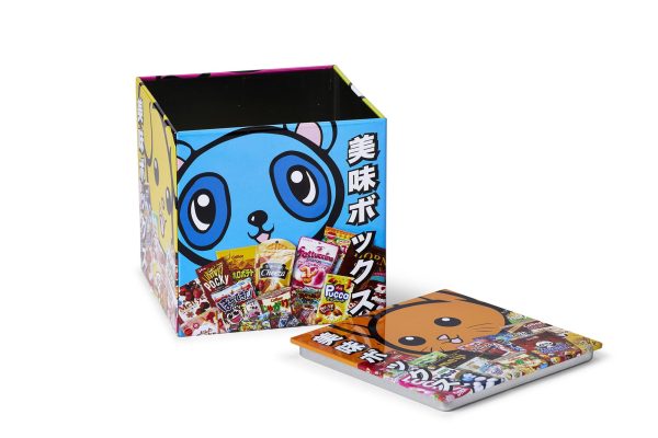 Dagashi Anime Otaku Japanese Snacks 4 x 4 Inch Tin Storage Box Sale - Image 2