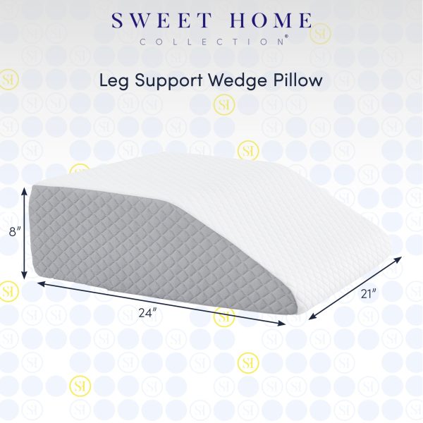 Leg Elevated Support Wedge Pillow with High Density Foam For Discount - Image 3
