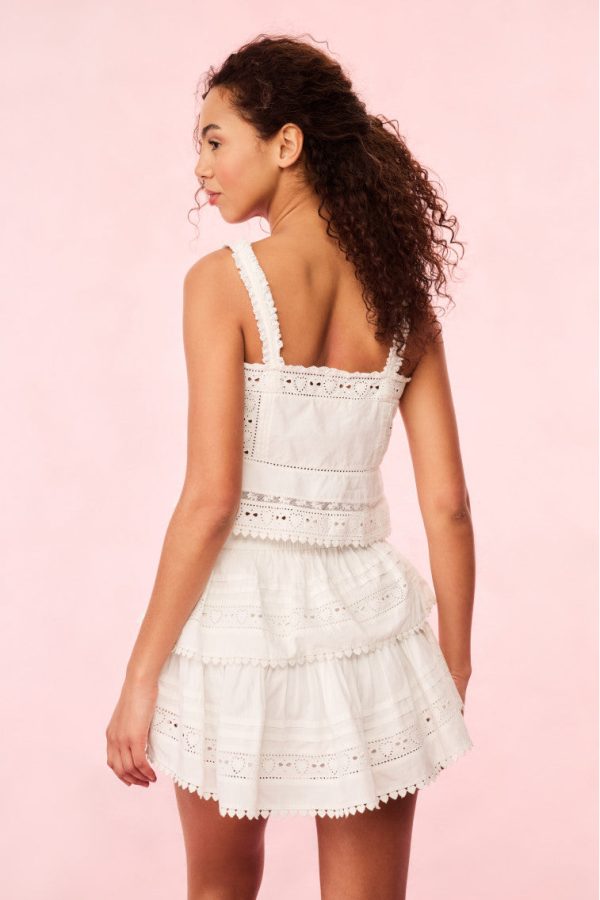 Karmina Heart Eyelet Lace Tank Top For Discount - Image 5
