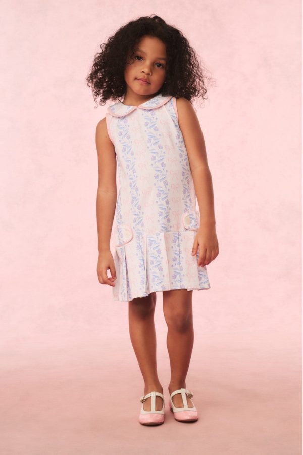 Cecil & Lou Floral Bow Knit Tennis Dress Online now