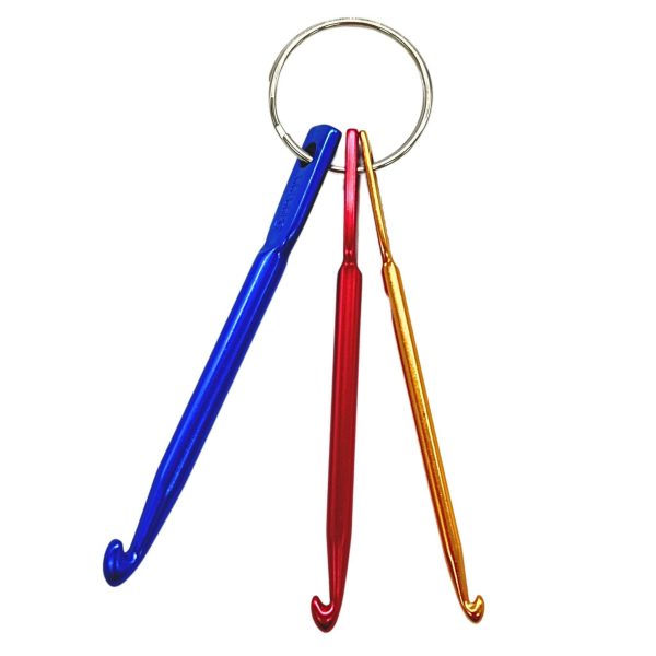 3mm - 5mm Aluminum Crochet Hook Keychain Set on Sale - Image 2