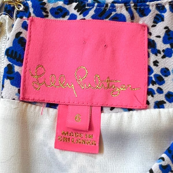 Blue & White Dress Casual Short By Lilly Pulitzer, Size: S For Discount - Image 4