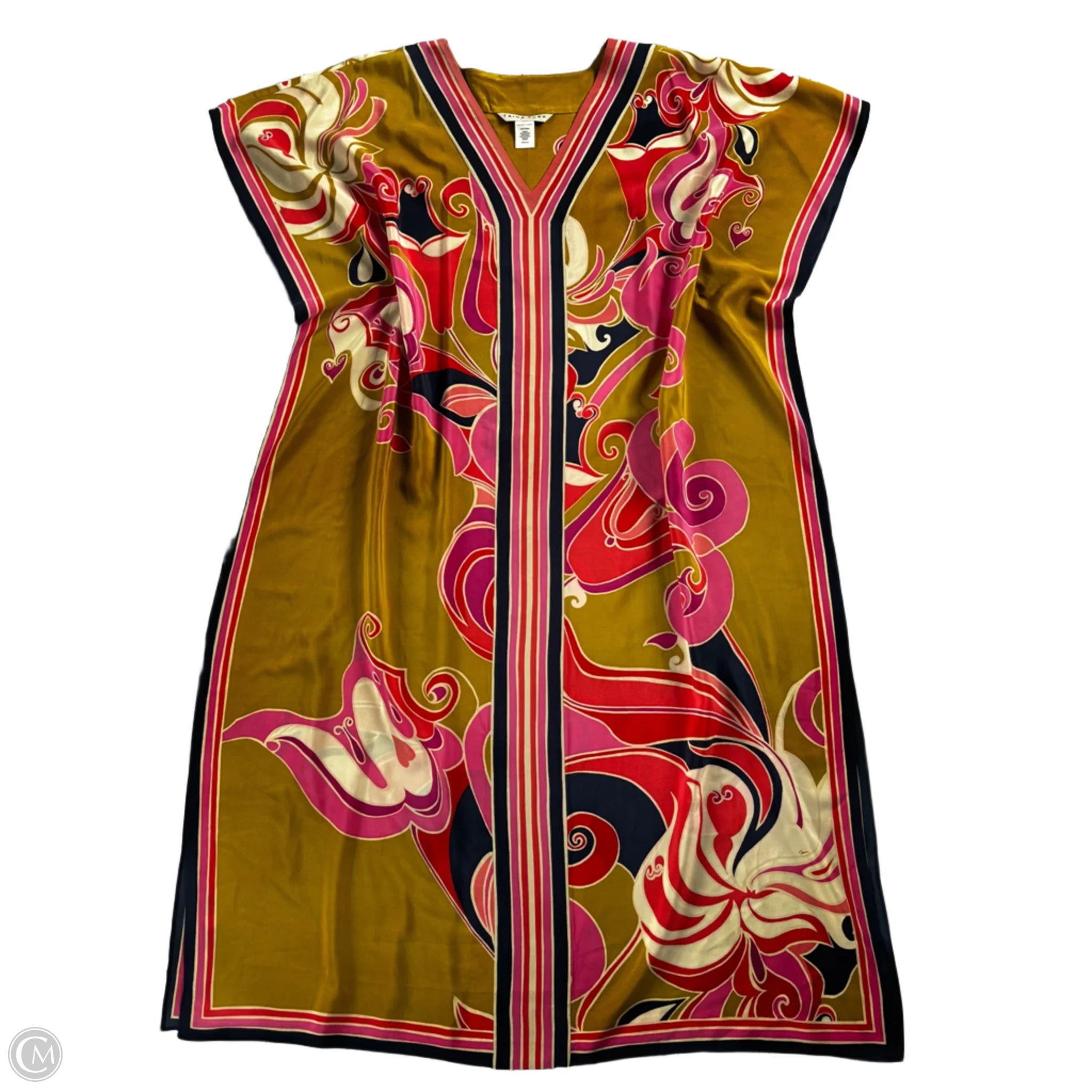 Dress Casual Midi By Trina Turk In Pink & Yellow, Size: L on Sale