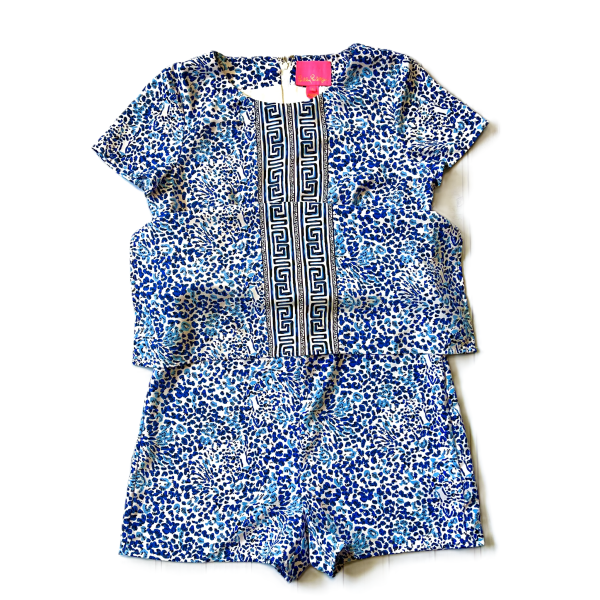 Blue & White Dress Casual Short By Lilly Pulitzer, Size: S For Discount - Image 3